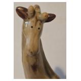 LL-FR - Giraffe Figurines (Set of 2) & Wooden Wall Plaque with Carriage Scene & Woven Jar Basket