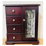 B1 - Wood Jewelry Box with Glass Front