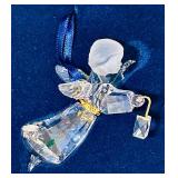 B1 - Swarovski Crystal Angel Ornament 2.5 in Tall - Hanging Crystal Figurine
