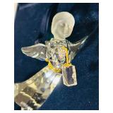 B1 - Swarovski Crystal Angel Ornament 2.5 in Tall - Hanging Crystal Figurine