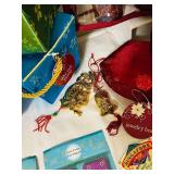 B2 - Travel Memorabilia Bundle: Singapore Magnets, India Souvenirs & Textiles