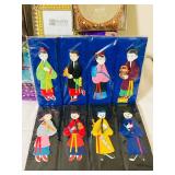 B2 - Travel Memorabilia Bundle: Singapore Magnets, India Souvenirs & Textiles