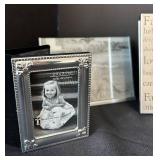 B2 - Harbortown Industries 40-Photo Frames - Mixed Sizes Silver Beaded (Set of 6)