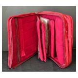 B1 - Cherokee Red Tote Bag with Braided Handles Includes Quilted Pouch & Detachable Strap