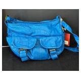 B2 - Mossimo Supply Co Blue Shoulder Bag, Front Flap Pockets