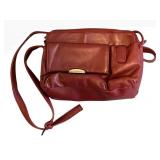 B2 - Burgundy Leather Handbags - 2-Piece Set