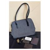 K - Vintage Prada Handbag / Vintage Prada Wool and Leather Shoulder Handbag