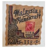 K - Vintage Malaysia Handicraft Tenmoku Pottery Seahorse Vase