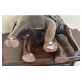 K - Vintage Carved Teak Elephant Decorative Figurine