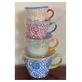 K - Signature Stoneware Bowls with Lids with Measuring Cup Set