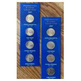 K - Two 2007 Presidential $1 Coins Collection Sets