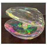 K - Oleg Cassini Crystal Oyster with Pearl Figurine