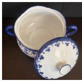 LR - Blue & White Ceramic Dishes with Trinket Box