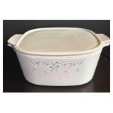 CorningWare Lidded Casseroles - Blue Floral Pattern
