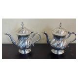 Five Silver-Plated Teapot Candle Holders