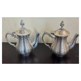 Five Silver-Plated Teapot Candle Holders