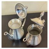Five Silver-Plated Teapot Candle Holders