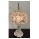 LR - Boudoir Crystal Lamp with Diamond Cut Shade