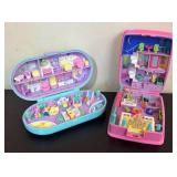 LR - Polly Pocket Vintage Carry-Case Playset Duo