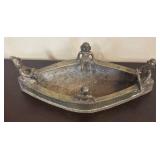 LR - Vintage Brass Dokra Ashtray - Four Figural Figures on Rim