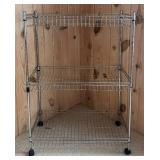 P - Chrome Wire Shelving Cart 3-Tier