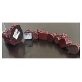 K - Laughing Buddha Figurines - 9-Piece Burgundy Red Set