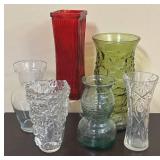 LR - Glass Vases Collection - 6-Piece Assortment