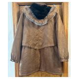 LR - Hudson Place Coat - Size Large - Brown Fur Hooded Coat