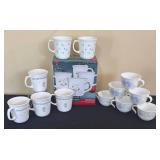 LR - Pfaltzgraff Winterberry Mugs & Corelle Mugs - Mixed Coffee Cups