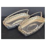 LR - Silver Plated Platter, Ice Bucket, Filigree Baskets and More