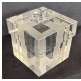 K - Simon Designs Crystal Paper Weight