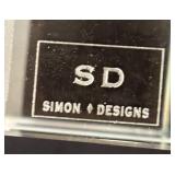 K - Simon Designs Crystal Paper Weight