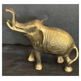 K - Vintage Brass Elephant Pair
