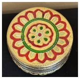 LR - Depression Glass Platter with Elephant-Leg Stand - Platter, Trinket Box, Wooden Whale Sculpture and More