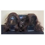 K - Brown Wigs & Clip-In Hair Extensions - 2 Wigs Included and Hair Extensions