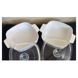 LR - CorningWare & Pyrex Glass Bakeware Lot - Floral Pattern Casseroles & Cake Pans and More