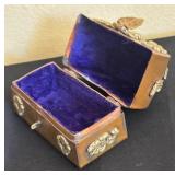 BR - Carved Wood Shrine With Deity, Vintage Trinket Box, Red Resin Figurines and More