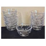 Glass Bowls Collection - Clear Pressed Glass with Floral Motifs