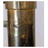 LR - GEC Made in England Brass Candlestick Telephone - 12-inch Tall - Not Functioning