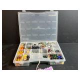 Vintage Button and Jewelry Findings Collection in Organizer Case