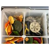 Vintage Button and Jewelry Findings Collection in Organizer Case