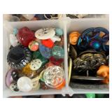 Vintage Button and Jewelry Findings Collection in Organizer Case