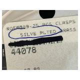 Assorted Jewelry Making Supplies with Leather Connectors, Clasps, and Cord Spools