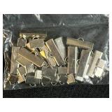 Assorted Jewelry Making Supplies with Leather Connectors, Clasps, and Cord Spools