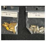 Assorted Jewelry Making Supplies with Leather Connectors, Clasps, and Cord Spools