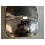 Fused Signed Art Glass Set with Cat and Mouse Plate, Iridescent Square Tray, and Dichroic Glass Tiles