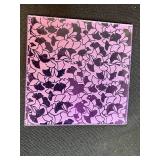 Fused Signed Art Glass Set with Cat and Mouse Plate, Iridescent Square Tray, and Dichroic Glass Tiles