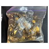 Vintage Button and Buckle Collection with Assorted Metal and Plastic Buttons