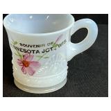 Vintage Souvenir Assortment with Minnesota Tea Towel, Minnesota Cup, Art Box, and Wine Stoppers