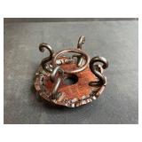 Collection of Vintage Table Clocks, Open Pan Oil Lamps, Glass Mixer, and Carved Wooden Stand